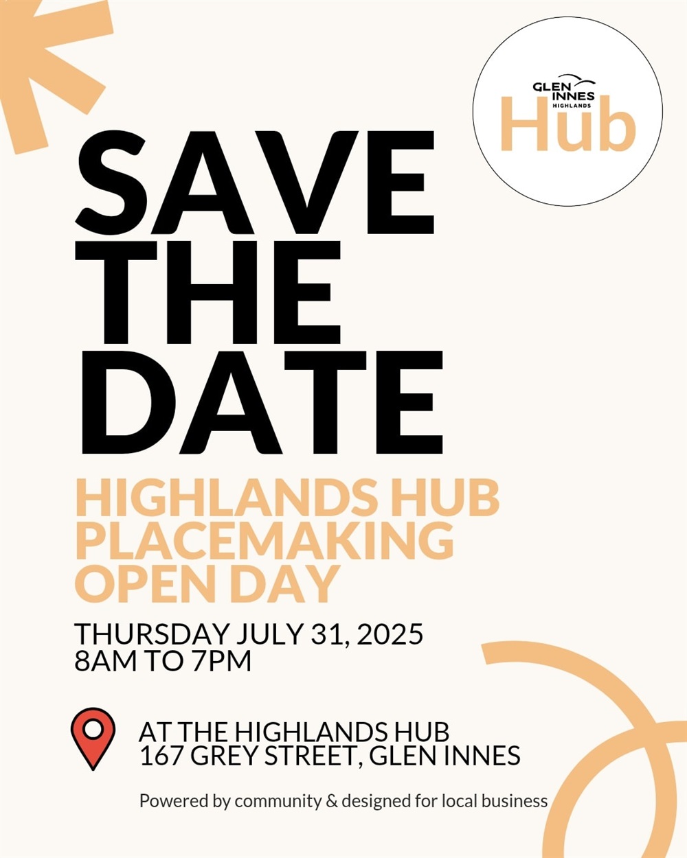 Highlands Hub Open Day Flyer